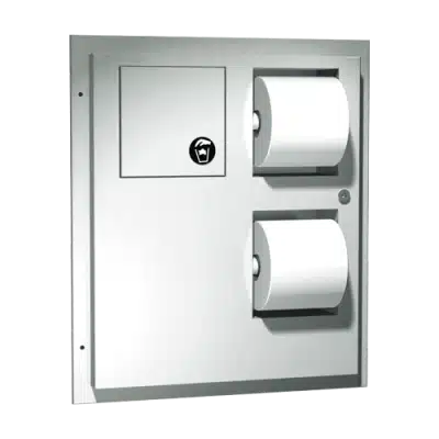 Photo of ASI 04813 - Toilet Tissue Dispenser & Napkin Disposal (Dual Access) – Partition Mounted