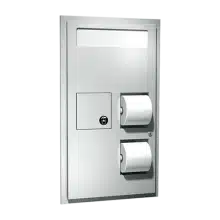 Photo of ASI 0482 - Toilet Seat Cover & Toilet Tissue Dispenser w/ Napkin Disposal – Recessed