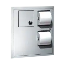 Photo of ASI 04823 - Traditional™ Toilet Tissue Dispenser & Napkin Disposal – Recessed