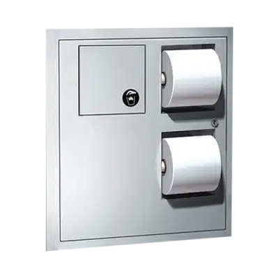 Photo of ASI 04823 - Traditional™ Toilet Tissue Dispenser & Napkin Disposal – Recessed