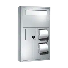Photo of ASI 0483 - Toilet Seat Cover & Toilet Tissue Dispenser w/ Napkin Disposal – Surface Mounted