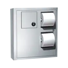 Photo of ASI 04833 - Traditional™ Toilet Tissue Dispenser & Napkin Disposal – Recessed