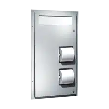 Photo of ASI 0484 - Toilet Seat Cover & Toilet Tissue Dispenser (Dual Access) – Partition Mounted