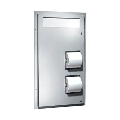 Photo of ASI 0484 - Toilet Seat Cover & Toilet Tissue Dispenser (Dual Access) – Partition Mounted