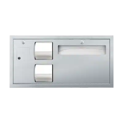 ASI – 0487 Traditional™ ADA-Compliant Toilet Tissue & Seat Cover Dispenser W/ Waste Disposal – Recessed