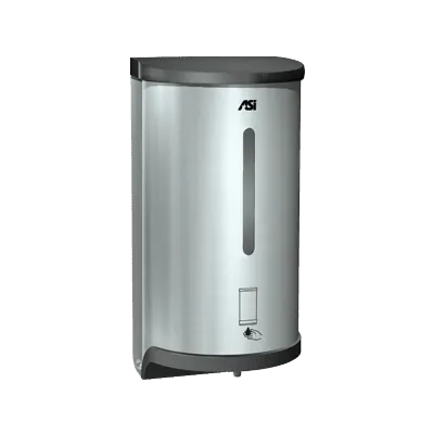 ASI - 0362 - Automatic Liquid Soap and Gel Hand Sanitizer Dispenser – 27 oz. – Satin Stainless Steel – Surface or Stand Mounted