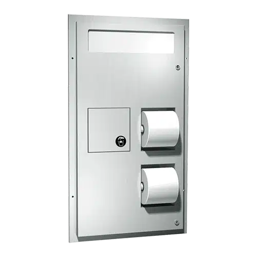 ASI – 0481 – Toilet Seat Cover & Toilet Tissue Dispenser w/ Napkin Disposal (Dual Access)