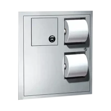 ASI – 04823 – Traditional™ Toilet Tissue Dispenser & Napkin Disposal – Recessed