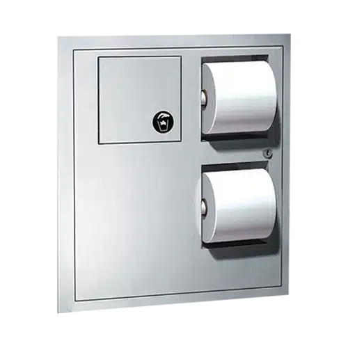 ASI – 04823 – Traditional™ Toilet Tissue Dispenser & Napkin Disposal – Recessed