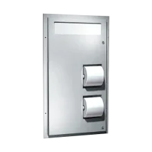ASI – 0484 – Toilet Seat Cover & Toilet Tissue Dispenser (Dual Access) – Partition Mounted