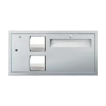 ASI – 0487 Traditional™ ADA-Compliant Toilet Tissue & Seat Cover Dispenser W/ Waste Disposal – Recessed