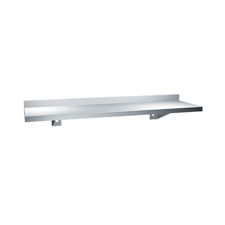 ASI - 0694 Series - Surface Mounted Shelf With Backsplash, Various Lengths