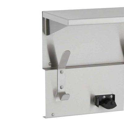 Bobrick B-239 Utility Shelf with Mop/Broom Holders and Rag Hooks - Image 2