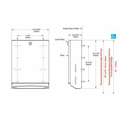 Bobrick Classic Surface Mount Folded Paper Towel Dispenser B-262 - Image 5