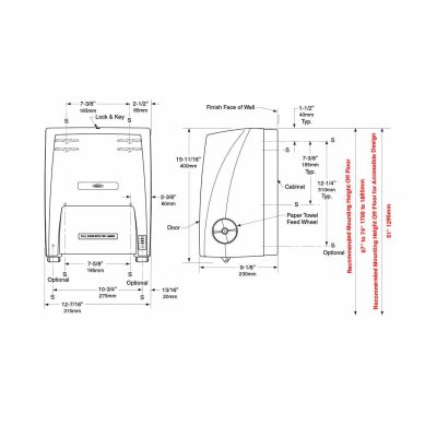 Bobrick Surface Mount Roll Paper Towel Dispenser B-72860 - Image 4