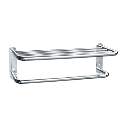 ASI - 7311-B - Towel Shelf with Towel Bar, Surface Mounted, Bright Finish