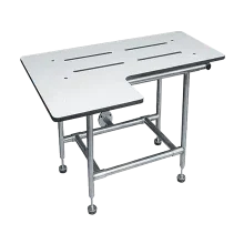 ASI - 8202 – Folding Shower Seat, Solid Phenolic – L-Shape, Four Leg