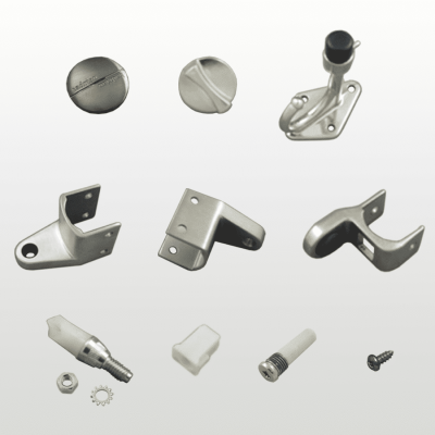 Hadrian Standard Wrap Hinge Hardware Kit (Stainless Steel) - 901000