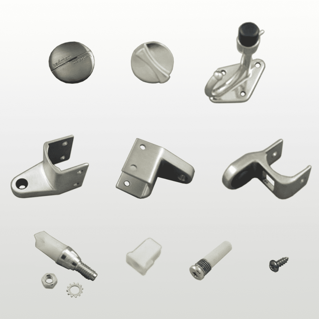 Hadrian Standard Wrap Hinge Hardware Kit (Stainless Steel) - 901000