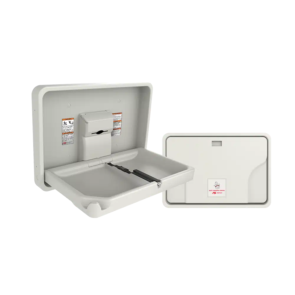 ASI - 9014 - Baby Changing Station - Horizontal, Plastic, Surface Mounted