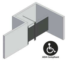 Bathroom Partitions - 1 Stall - Alcove Left Hand ADA