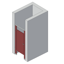 Bathroom Partitions - 1 Stall - Between Walls Left Hand Standard