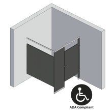 Bathroom Partitions -1 Stall - Corner Right Hand ADA