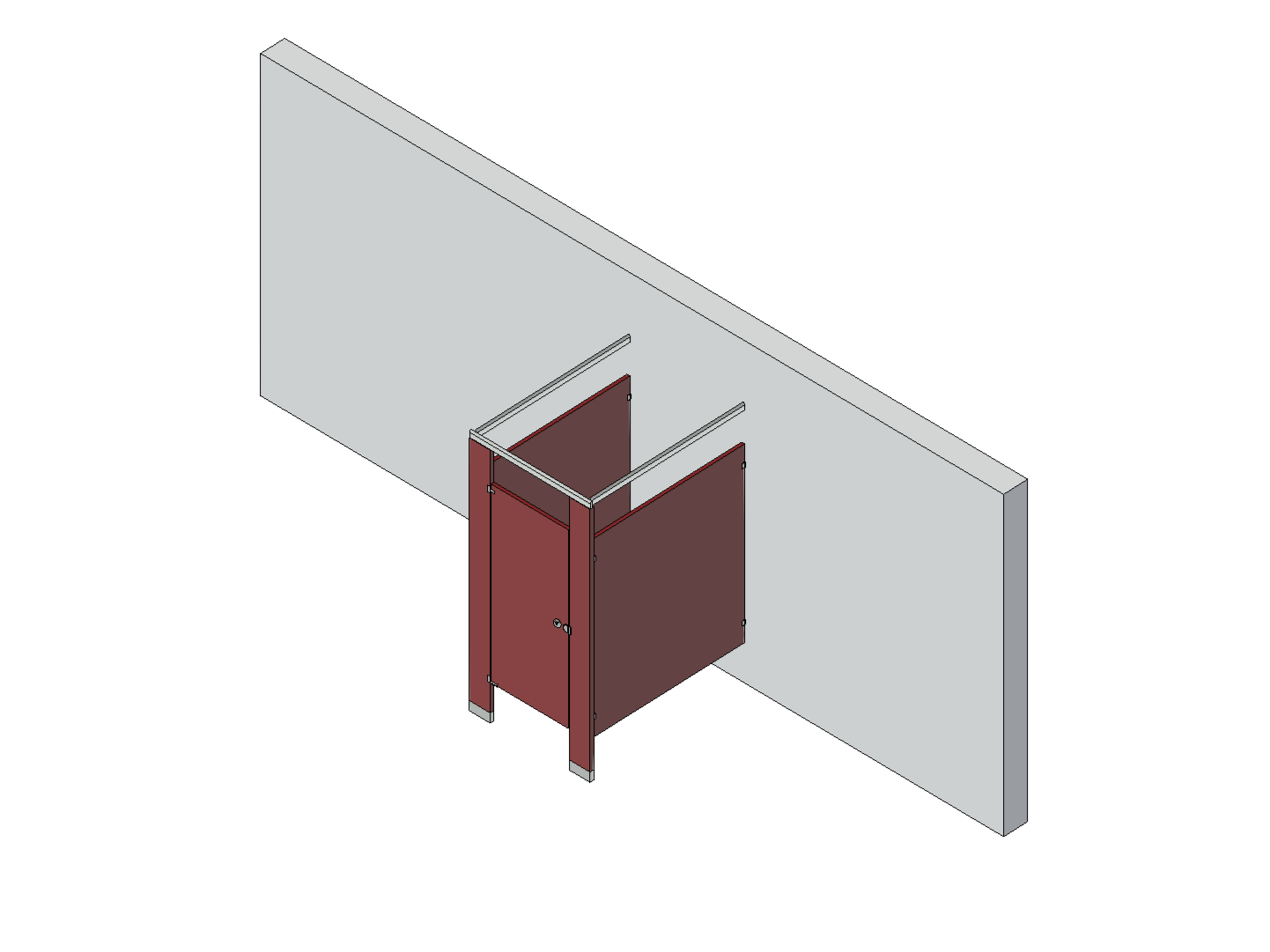 Bathroom Partitions - 1 Stall - Free Standing Left Hand Standard