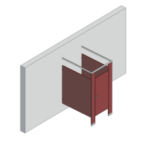 Bathroom Partitions - 1 Stall - Free Standing Right Hand Standard