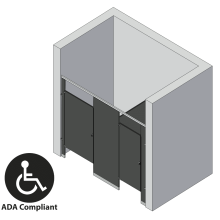Bathroom Partitions - 2 Stalls - Between Walls Left Hand ADA