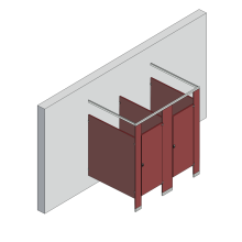 Bathroom Partitions - 2 Stalls - Free Standing Right Hand Standard