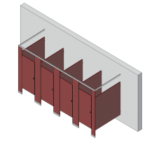 Bathroom Partitions - 4 Stalls - Free Standing Left Hand Standard