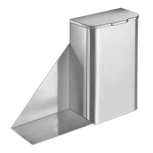 Bradley 4791-11 Surface Mounted Hinge Cover Napkin Disposal with Shelf