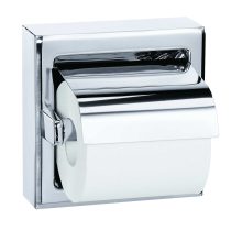 Bradley 5106 Surface-Mounted Hinged Hood Single Roll Toilet Paper Dispenser