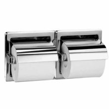 Bradley 5123 Recessed Hinged Hood Dual Roll Toilet Paper Dispenser