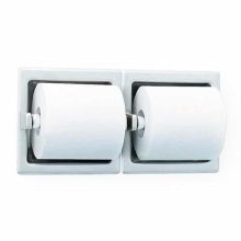 Bradley 5124 Recessed Satin Stainless Steel Dual Roll Toilet Paper Dispenser