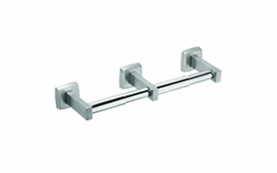 Bradley 5235 Surface-Mounted Bright Polish Stainless Steel Dual Roll Toilet Paper Dispenser