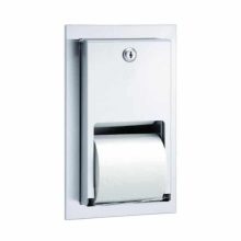 Bradley 5412 Recessed Stainless Steel Stacking Rolls Toilet Paper Dispenser