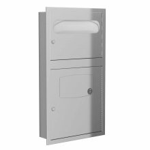 Bradley 5932 Seat Cover Dispenser & Napkin Disposal 1-Stall Combination Unit
