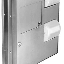 Bradley 594 Paper Dispenser & Napkin Disposal 2-Stall Combination Unit