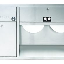 Bradley 5951/5952 Jumbo Dual Roll Paper Dispenser & Waste Receptacle Combination Unit