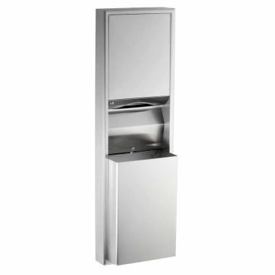 Bobrick Surface Mounted Convertible Paper Towel Dispenser and Waste Receptacle B-3949