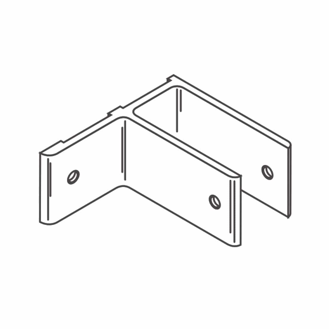 Scranton Products Single Ear Aluminum Stirrup Bracket (Set of 3) - HBSTSA