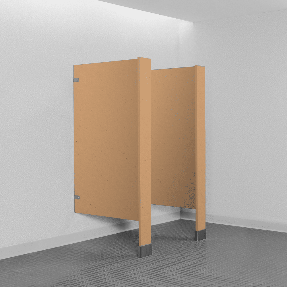 Floor Mounted Urinal Screen - Solid Core Reinforced Composite