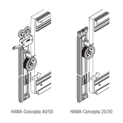 Hawa Concepta Pivot/Sliding Door Kit - Image 3