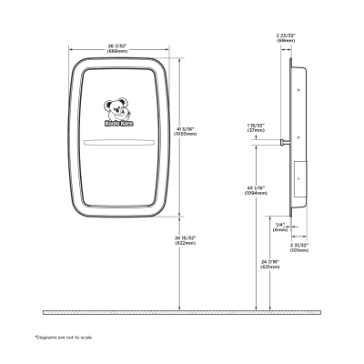 Koala Kare Vertical Recessed Baby Changing Station KB311-SSRE - Image 5