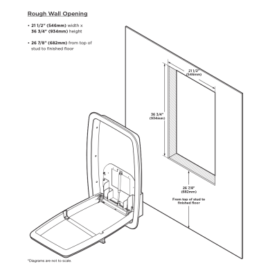 Koala Kare Vertical Recessed Baby Changing Station KB311-SSRE - Image 7