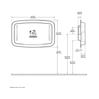 Koala Kare Horizontal Recessed Baby Changing Station KB310-SSRE - Image 5