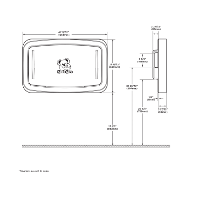 Koala Kare Horizontal Surface-Mount Baby Changing Station KB310-SSWM - Image 5