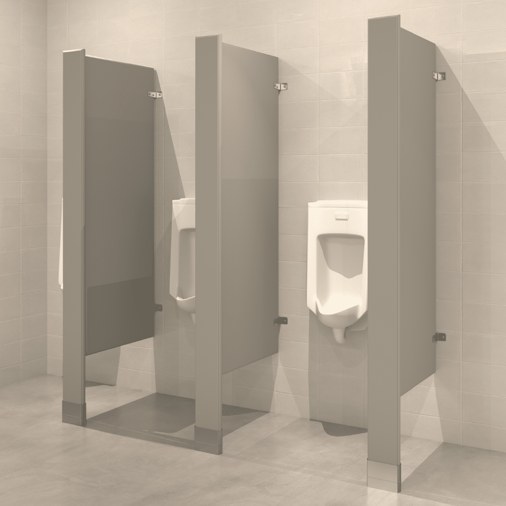Floor Mounted Urinal Screen - Powder Coated